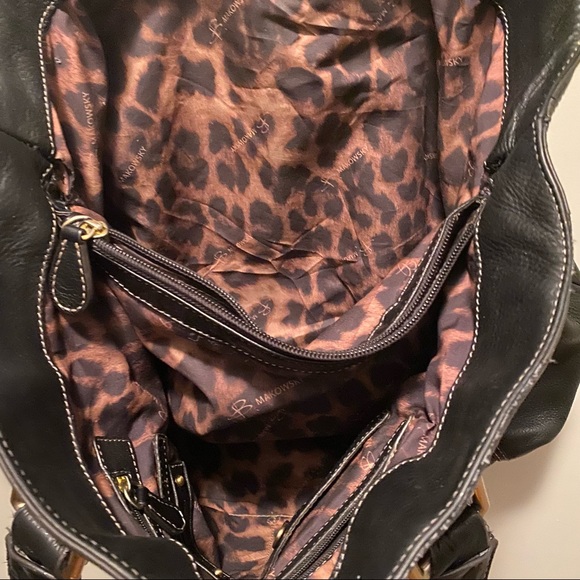 B. Makowsky Black Leather tote bag - Picture 12 of 16
